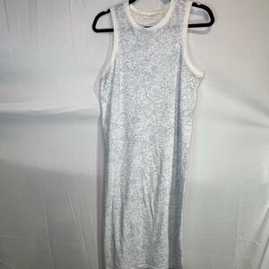 Southern Tide W Delaney Forever SF Tank Floral Sky Blue Maxi Dress Women S Small